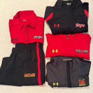 Under Armour Maryland Terps Red and Black Apparel Collection